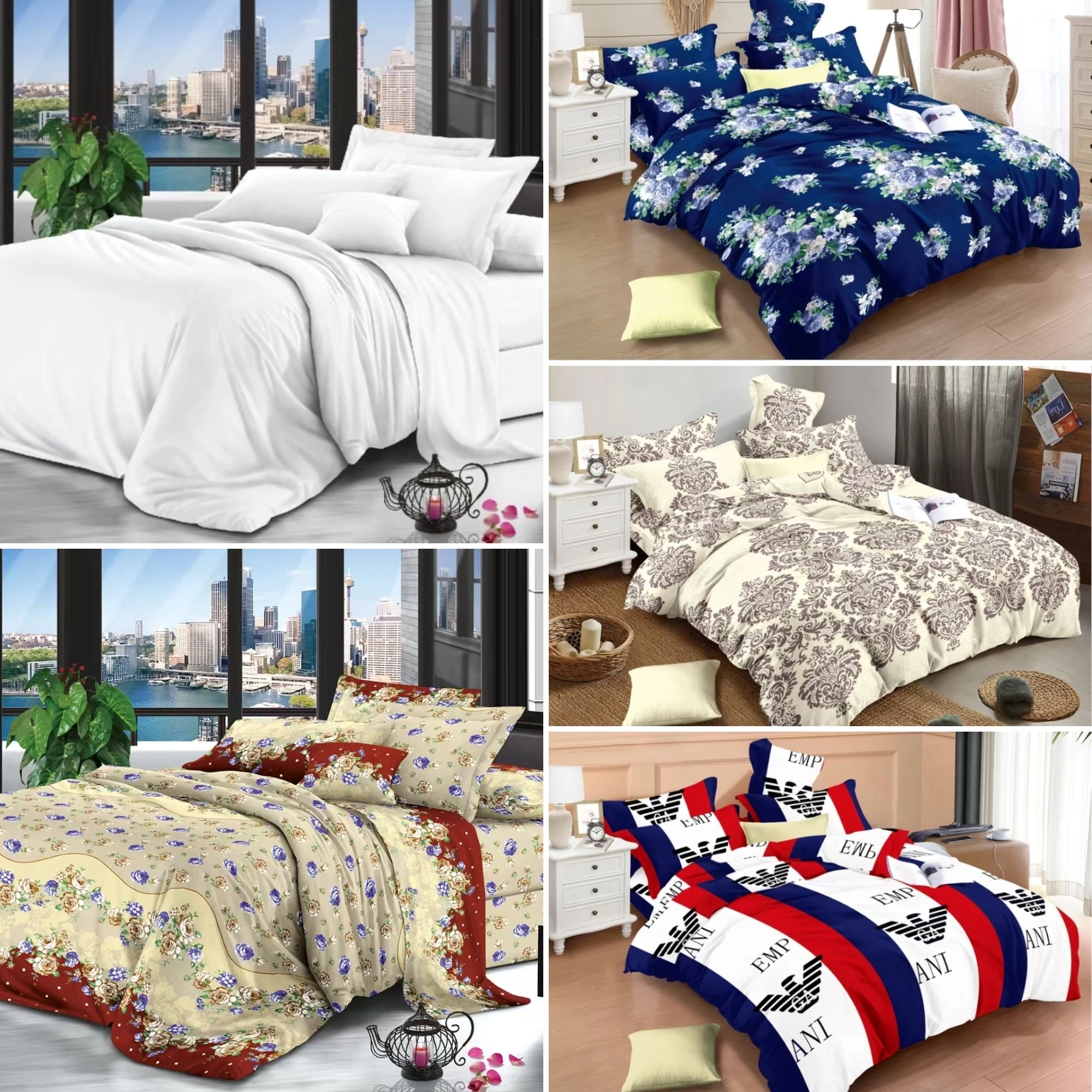 涤纶面料批发家纺床上用品面料240厘米125gsm分散印花 